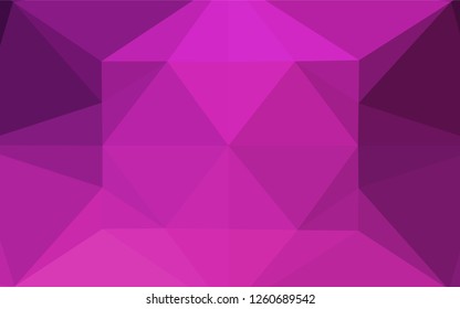 Light Pink vector abstract polygonal layout. An elegant bright illustration with gradient. Triangular pattern for your business design.
