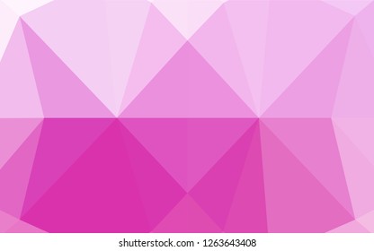 Light Pink vector abstract polygonal texture. Modern geometrical abstract illustration with gradient. The template can be used as a background for cell phones.