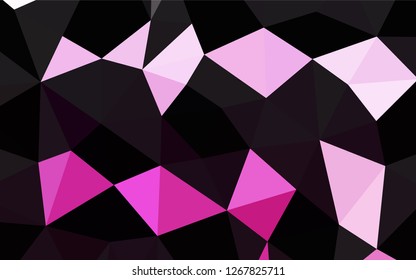 Light Pink vector abstract polygonal cover. A vague abstract illustration with gradient. The best triangular design for your business.