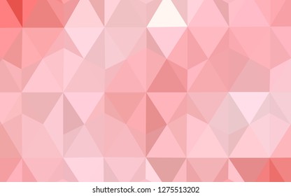 Light Pink vector abstract polygonal background. Creative illustration in halftone style with triangles. Polygonal design for your web site.