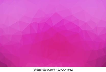 Light Pink vector abstract polygonal cover. Triangular geometric sample with gradient.  Polygonal design for your web site.