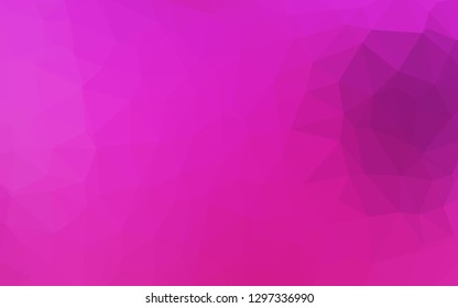 Light Pink vector abstract polygonal texture. A completely new color illustration in a vague style. Triangular pattern for your business design.