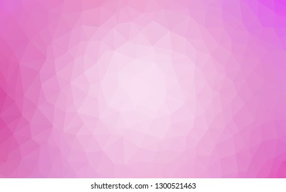 Light Pink vector abstract polygonal template. Shining polygonal illustration, which consist of triangles. Template for cell phone's backgrounds.