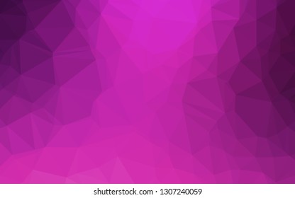 Light Pink vector abstract polygonal layout. Glitter abstract illustration with an elegant design. Textured pattern for background.