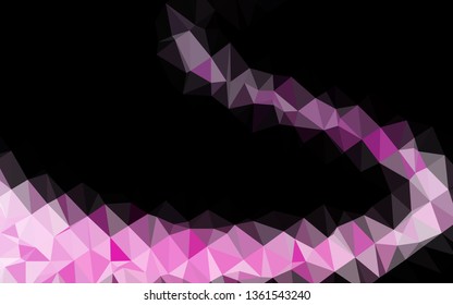 Light Pink vector abstract polygonal layout. An elegant bright illustration with gradient. Template for a cell phone background.