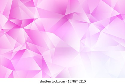 Light Pink vector abstract polygonal pattern. Modern abstract illustration with triangles. Completely new template for your banner.