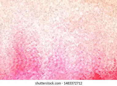 Light Pink vector abstract polygonal template. Modern abstract illustration with triangles. Brand new style for your business design.