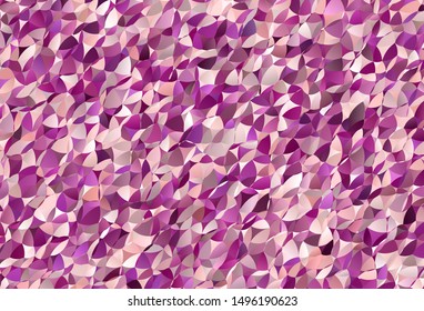 Light Pink vector abstract polygonal background. Creative illustration in halftone style with triangles. A completely new design for your leaflet.