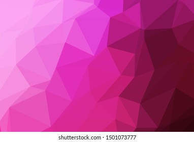 Light Pink vector abstract polygonal texture. Colorful illustration in abstract style with gradient. Brand new style for your business design.