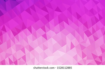 Light Pink vector abstract polygonal texture. An elegant bright illustration with gradient. Completely new design for your business.
