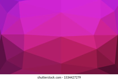 Light Pink vector abstract polygonal cover. Shining illustration, which consist of triangles. Template for your brand book.