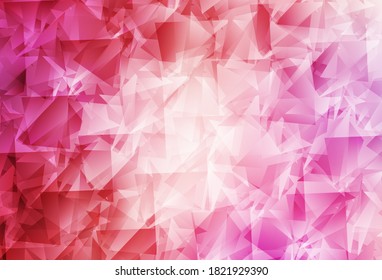 Light Pink vector abstract polygonal pattern. Modern abstract illustration with triangles. Pattern for a brand book's backdrop.