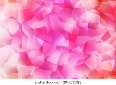 Plantilla poligonal abstracta de vector rosa claro. Ilustración geométrica creativa en estilo Origami con gradiente. Nuevo estilo para su diseño de negocio.