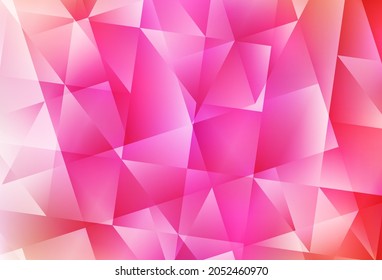 Fondo polígono abstracto del vector rosa claro. Ilustración abstracta brillante con triángulos elegantes. Nuevo diseño para su negocio.