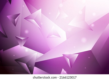 Light Pink vector abstract polygonal background. Geometric illustration in Origami style with gradient.  Completely new template for your banner.