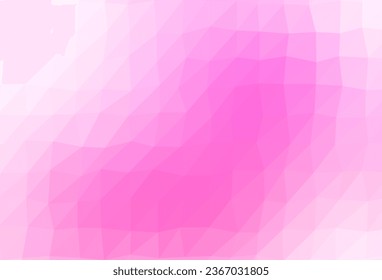 Textura poligonal abstracta de vector rosa claro. Ilustración abstracta vaga con gradiente. Plantilla para un fondo de teléfono móvil.