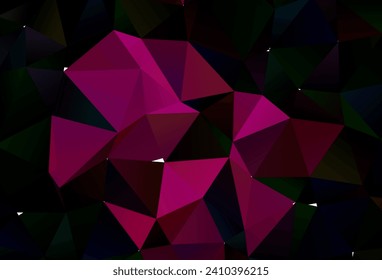 Light Pink vector abstract polygonal layout. A sample with polygonal shapes. Triangular pattern for your business design.