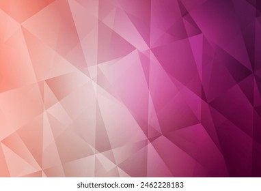 Hellrosa Vektorgrafik abstrakter polygonaler Hintergrund. Bunte abstrakte Illustration mit Dreiecken. Muster für die Kulisse eines branden Buches.