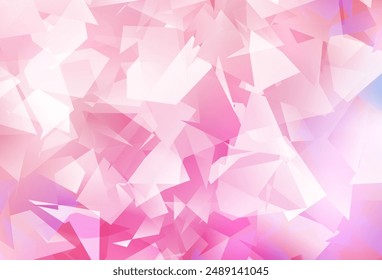 Light Pink vector abstract polygonal pattern. Modern abstract illustration with triangles. A new texture for your web site.