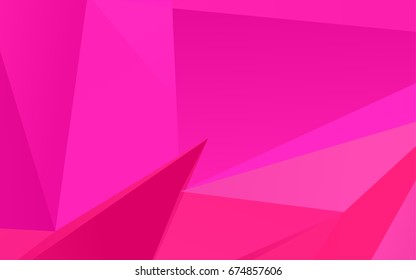Light Pink vector abstract polygonal pattern. A completely new color illustration in a vague style. Triangular pattern for your business design.