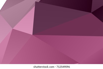 Light Pink vector abstract polygonal background. Shining illustration, which consist of triangles. A completely new design for your business.