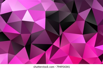 Light Pink vector abstract polygonal background. Modern geometrical abstract illustration with gradient. The completely new template can be used for your brand book.