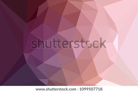 Light Pink vector abstract polygonal template with a gem in a centre. Modern abstract illustration with triangles. Brand new design for your business.