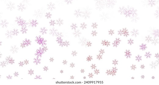 Light pink vector abstract texture with leaves. Decorative illustration with doodles on abstract template. Smart design for wrapping, wallpapers.