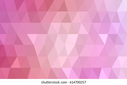 Light Pink vector abstract textured polygonal background. Blurry triangle design. Pattern can be used for background.