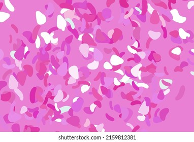 Light pink vector backdrop with abstract shapes. Modern abstract illustration with colorful random forms. Simple design for your web site.