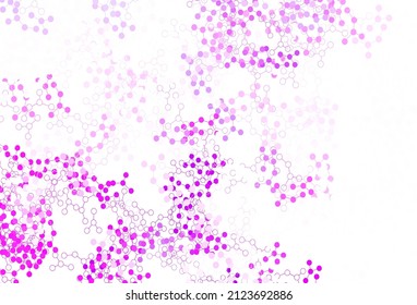 Light Pink vector backdrop with artificial intelligence data. Shining colorful illustration with real structure of AI. Pattern for science, futuristic designs.