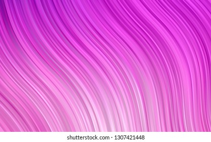Light Pink vector backdrop with bent lines. Modern gradient abstract illustration with bandy lines. Brand new design for your ads, poster, banner.