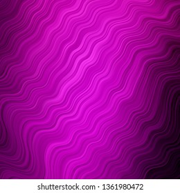 Light Pink vector backdrop with bent lines. Abstract gradient illustration with wry lines. Pattern for websites, landing pages.