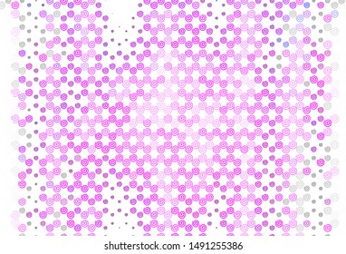 Light Pink vector backdrop with bent lines. A sample with colorful lines, shapes. Pattern for your business design.