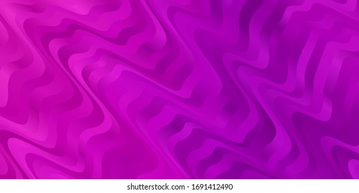 Light Pink vector backdrop with bent lines. Bright illustration with gradient circular arcs. Best design for your posters, banners.