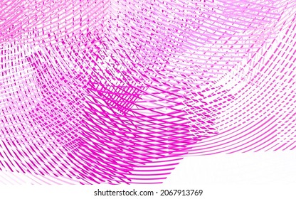 Light Pink vector backdrop with bent lines. A sample with colorful lines, shapes. Elegant pattern for a brand book.