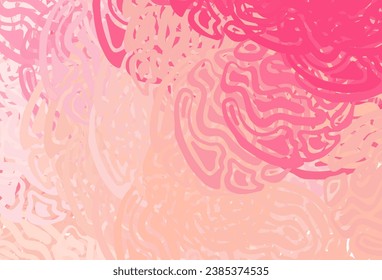 Light Pink vector backdrop with bent lines. Colorful abstract illustration with gradient lines. Pattern for your design.