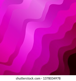 Light Pink vector backdrop with circular arc. Illustration in abstract style with gradient curved.  Best design for your ad, poster, banner.