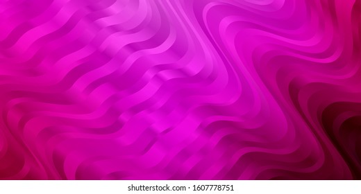 Light Pink vector backdrop with circular arc. Abstract illustration with gradient bows. Pattern for websites, landing pages.