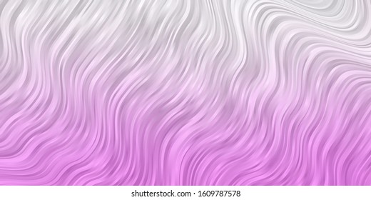 Light Pink vector backdrop with circular arc. Abstract illustration with gradient bows. Pattern for commercials, ads.