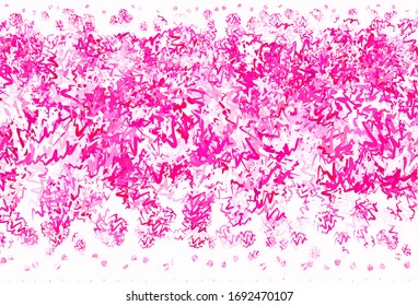 Light Pink vector backdrop with curved lines. Shining colorful illustration in simple style. A completely new template for your design.