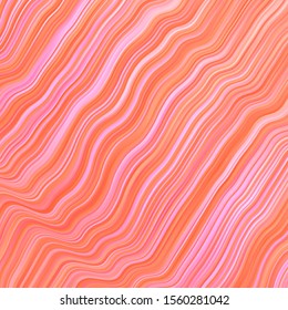 Light Pink vector backdrop with curves. Abstract illustration with bandy gradient lines. Best design for your posters, banners.