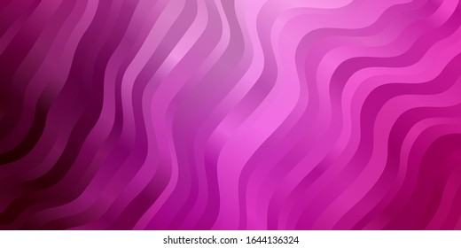 Hellrosa Vektorillustration Hintergrund mit Kurven. Farbige Illustration im einfachen Stil mit Bögen. Kluges Design für Ihre Werbeaktionen.