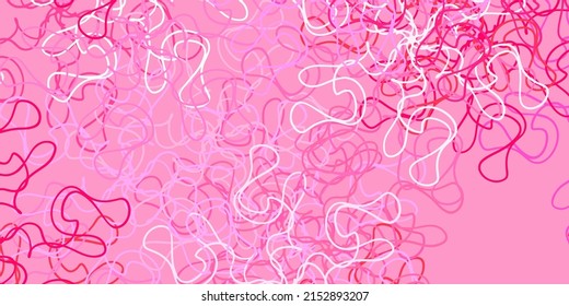 Light pink vector backdrop with curves. Abstract illustration with bandy gradient lines. Smart design for your promotions.