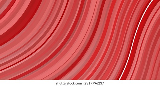 Fondo vector claro rosa con curvas. Ilustración colorida en estilo circular con líneas. Patrón de folletos, folletos.