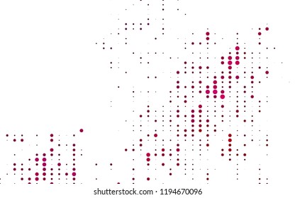Light Pink vector backdrop with dots. Blurred decorative design in abstract style with bubbles. Pattern of water, rain drops.