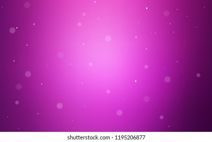 Light Pink vector backdrop with dots. Blurred decorative design in abstract style with bubbles. Pattern can be used for ads, leaflets.