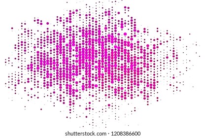 Light Pink vector backdrop with dots. Blurred decorative design in abstract style with bubbles. Pattern of water, rain drops.