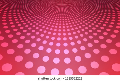 Light Pink vector backdrop with dots. Illustration with set of shining colorful abstract circles. Pattern can be used for beautiful websites.