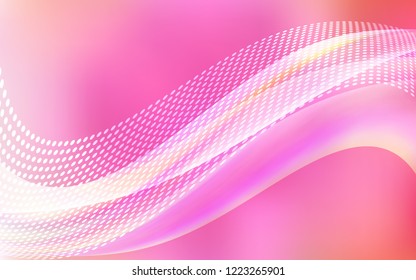 Light Pink vector backdrop with dots and lines. Design with connection of dots and lines on colorful background. Pattern for beautiful websites.